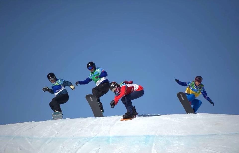 snowboard cross race